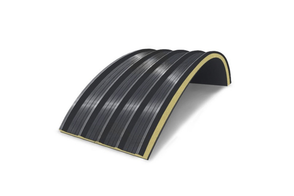 Арочная сэндвич-панель с пенополистиролом, 1000х120 мм, 0.5/0.5, Полиэстер